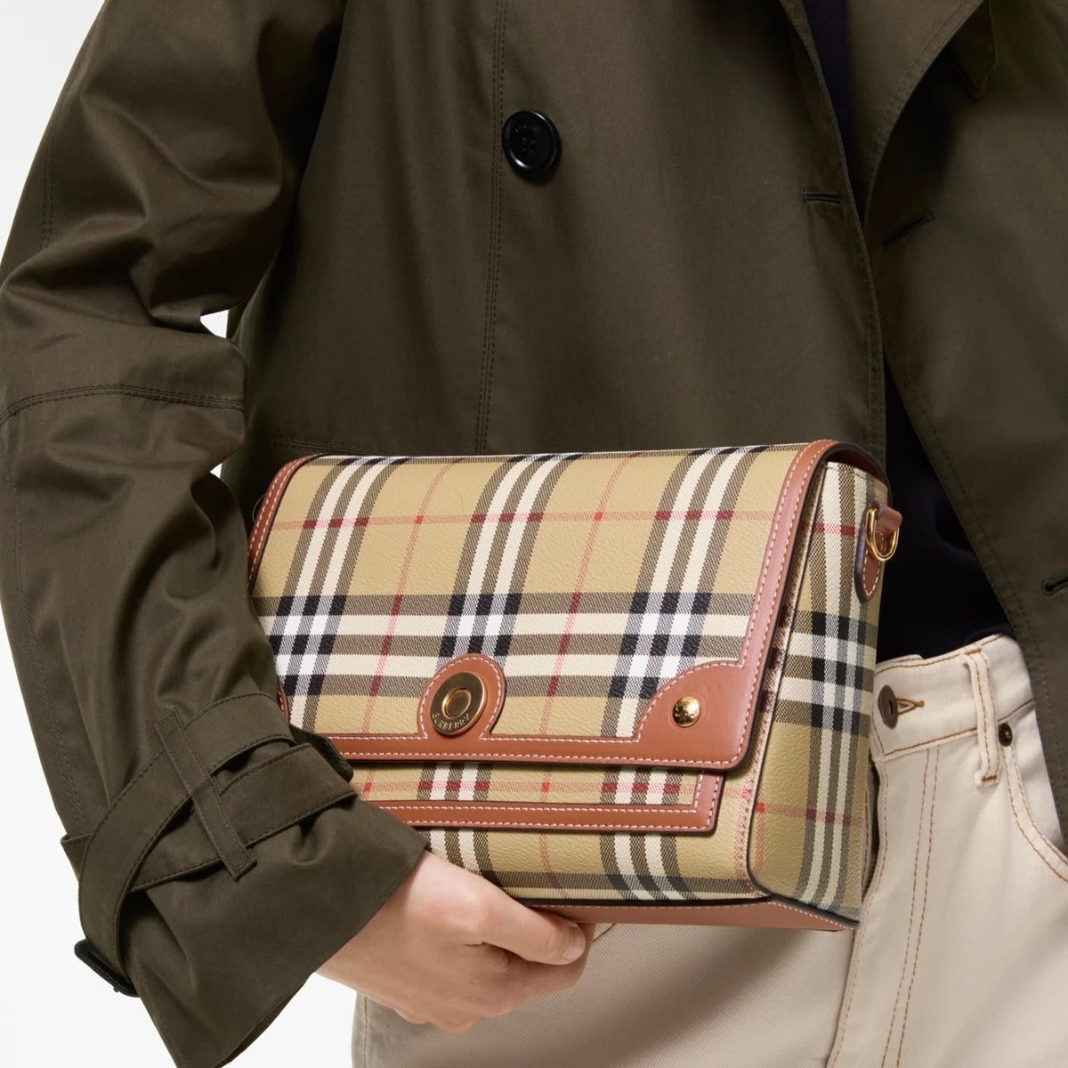 Burberry Archive-Inspired Check Calf Leather Crossbody Bag