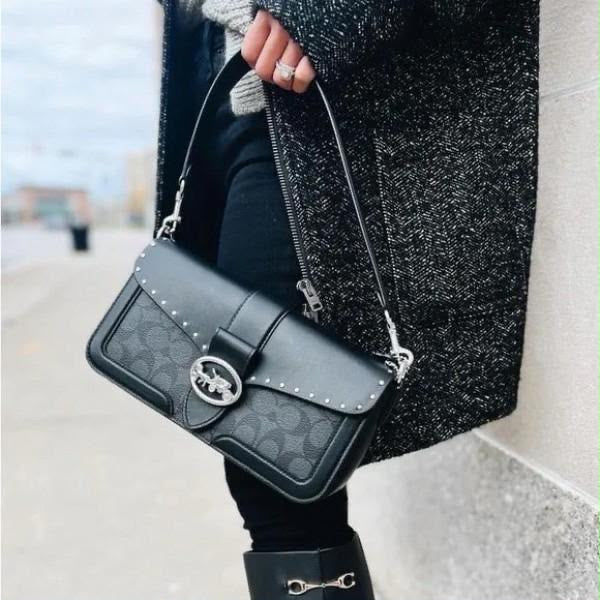 Coach Tabby Luxe Black Shoulder Bag