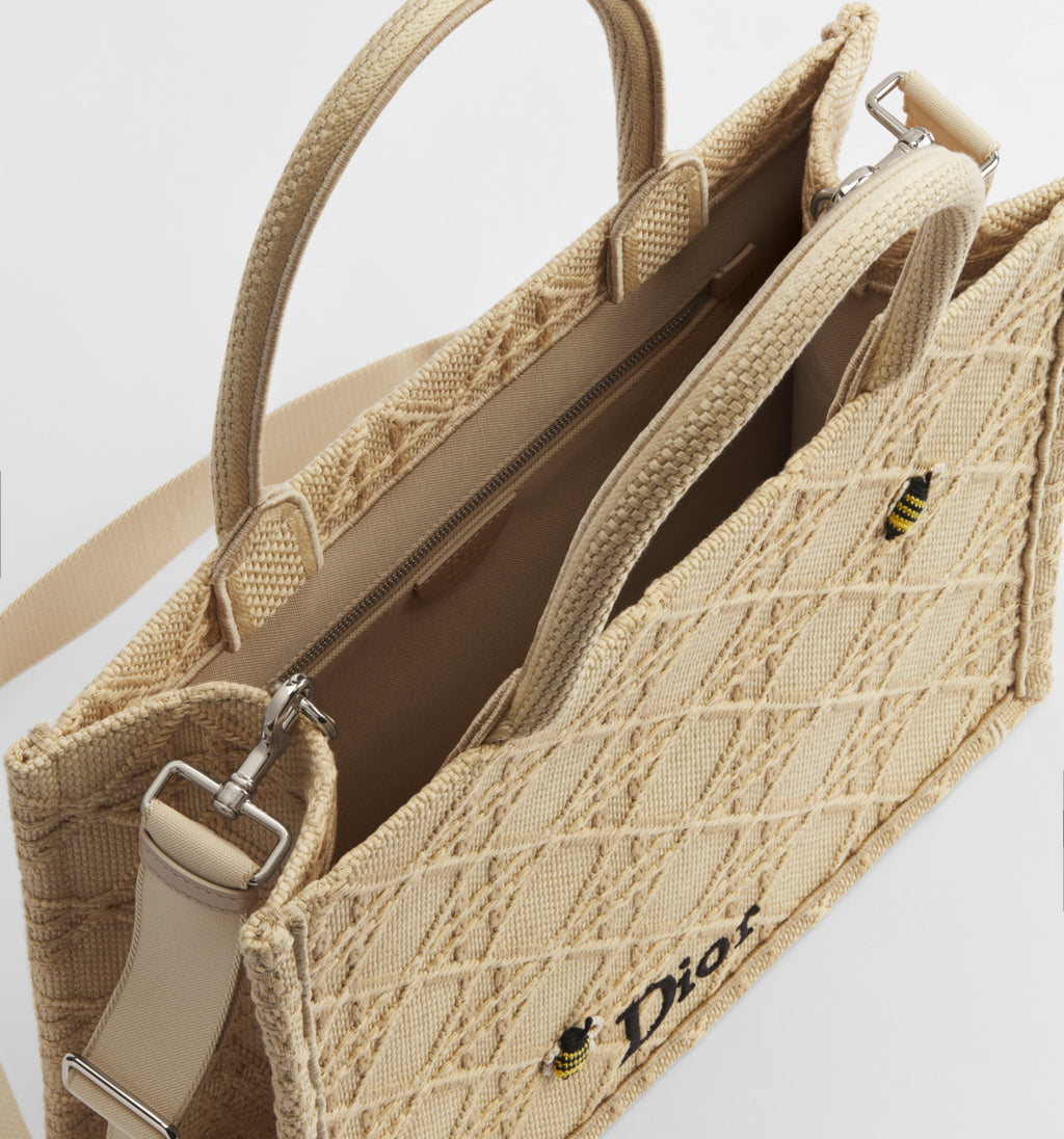Dior Book Tote Medium – Embroidered Raffia Effect