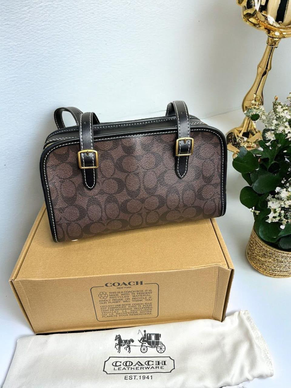 Coach Swing Zip Bag in Signature Canvas