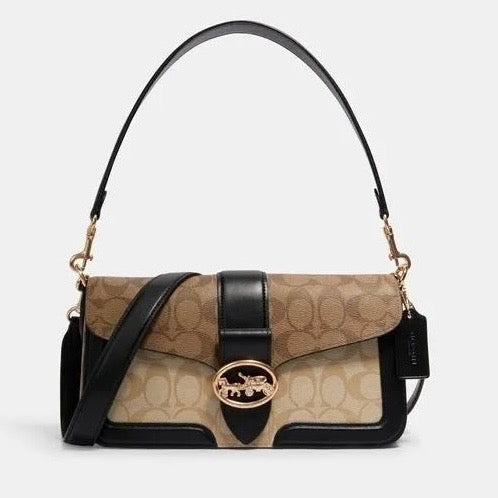 Coach Tabby Luxe Beige Shoulder Bag