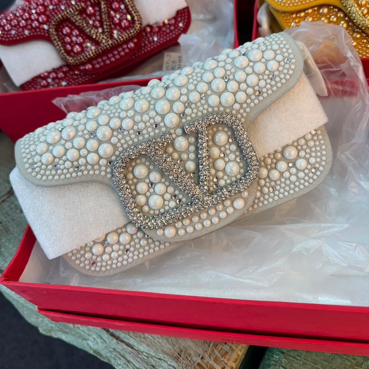 Valentino Garavani Locò Small Shoulder Bag With Rhinestones
