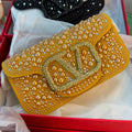 Valentino Garavani Locò Small Shoulder Bag With Rhinestones