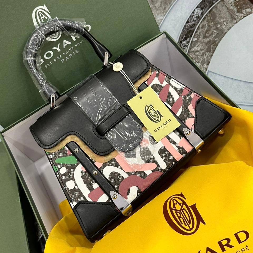 Trendy Women's Goyard Saigon Wood Top Handle Handbag (LE2637)