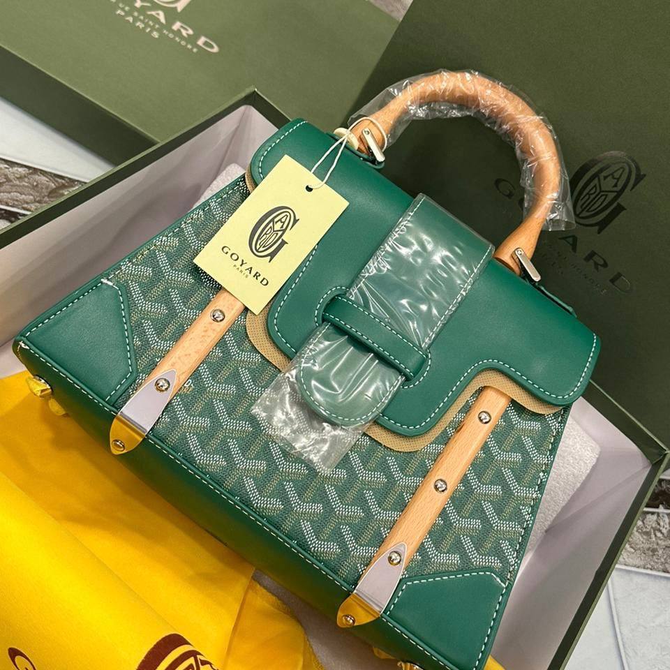 Trendy Women's Goyard Saigon Wood Top Handle Handbag (LE2635)