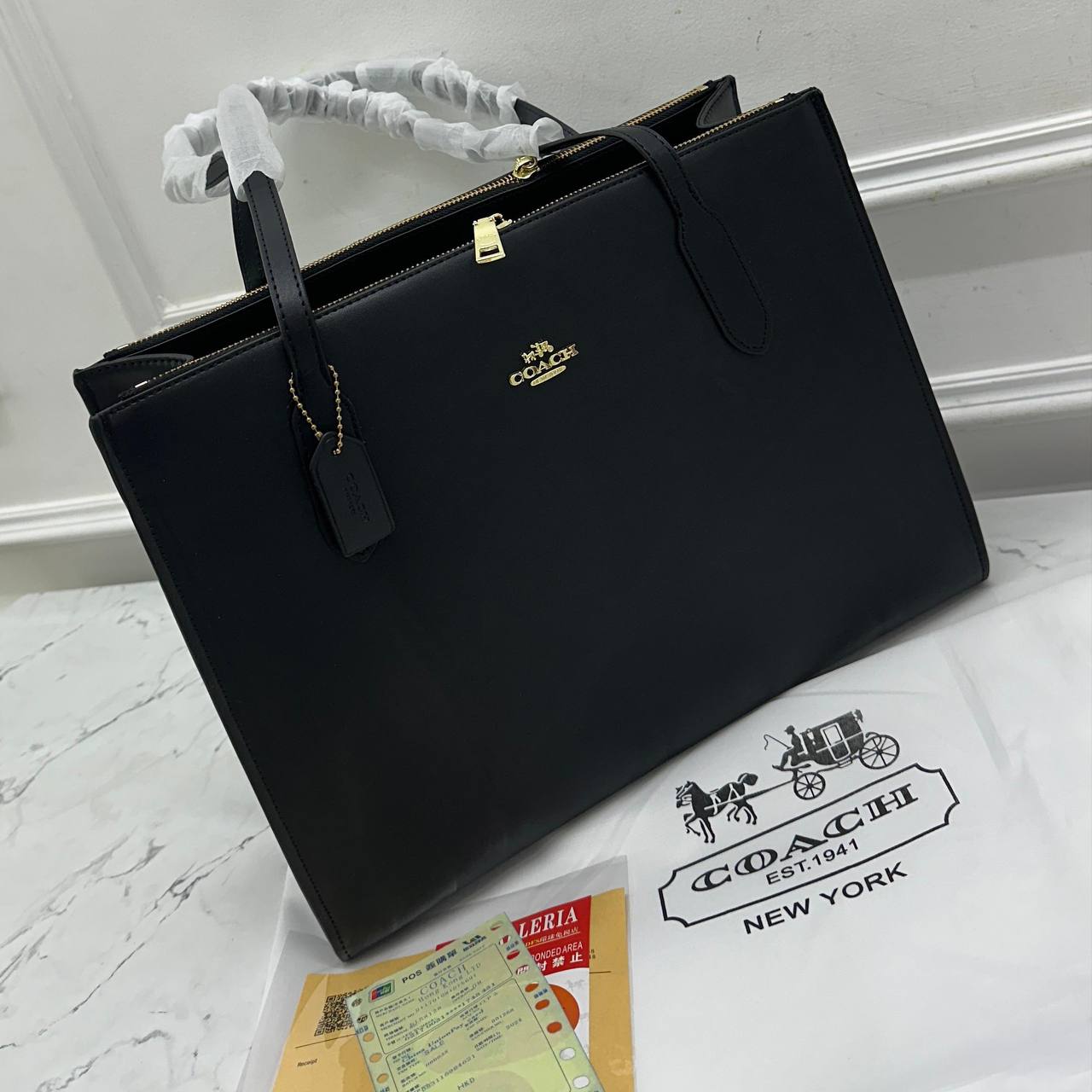 Premium Coach Nina Large Leather Tote Bag For Women