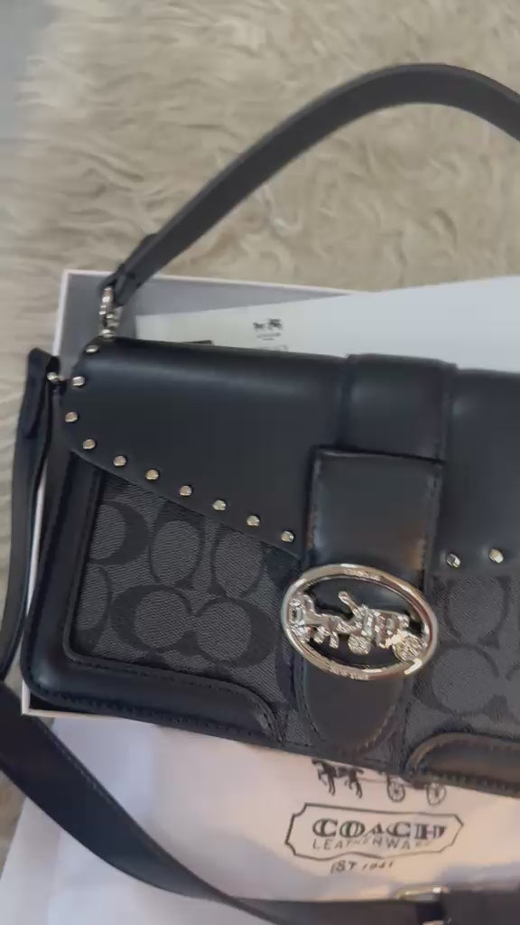 Coach Tabby Luxe Beige Shoulder Bag