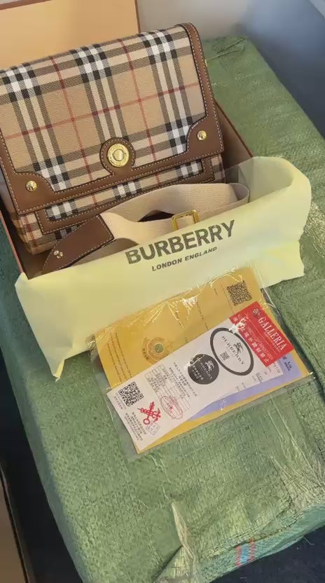 Burberry Archive-Inspired Check Calf Leather Crossbody Bag