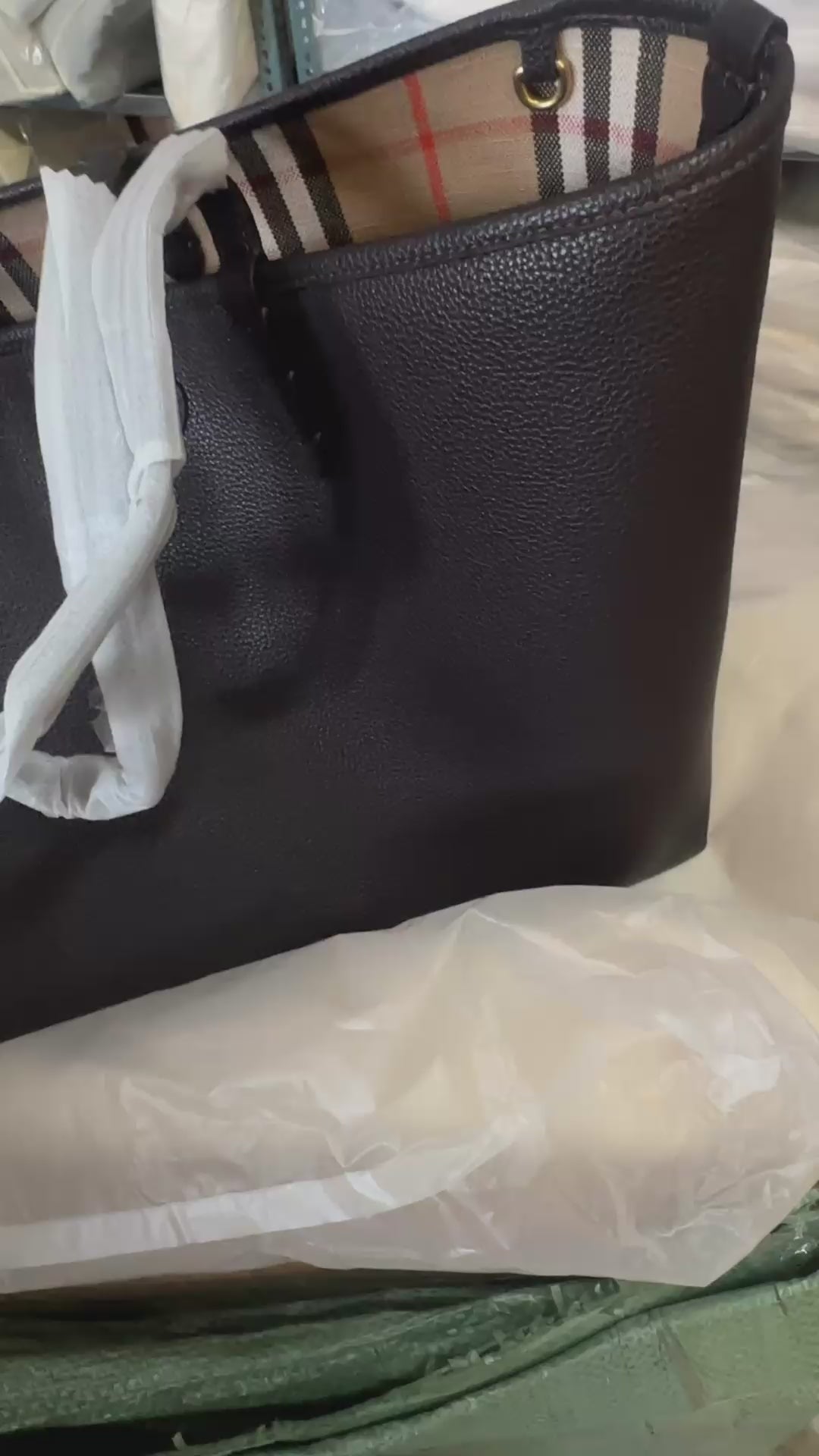 Burberry Reversible Leather Tote Bag